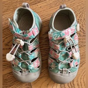 Keen Kids' Newport Water Outdoor Sandals, Pink/Teal Camo, Size 13